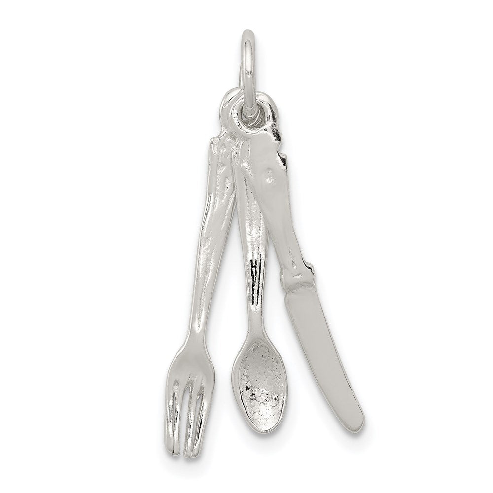Sterlingsilber Messer, Fork & Spoon Charm