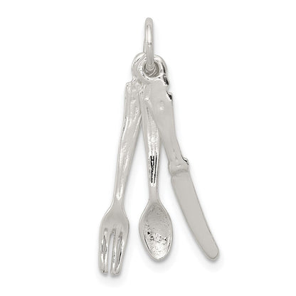 Sterlingsilber Messer, Fork & Spoon Charm