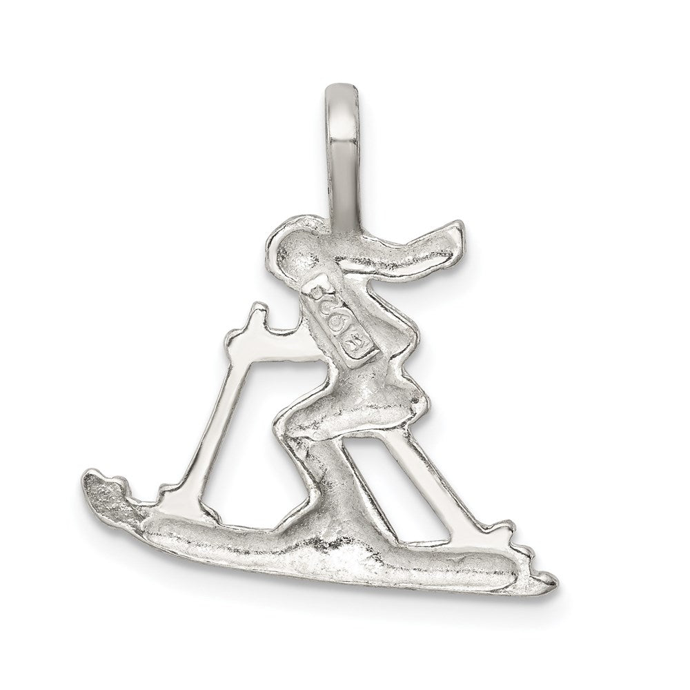 Sterlingsilber Skier Anhänger