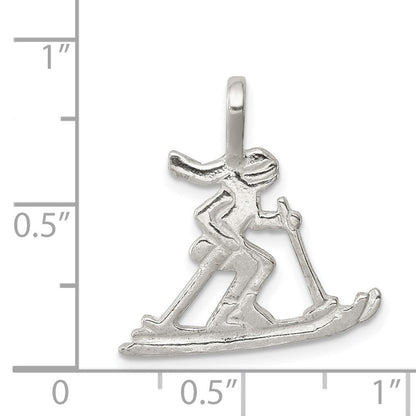 Sterlingsilber Skier Anhänger