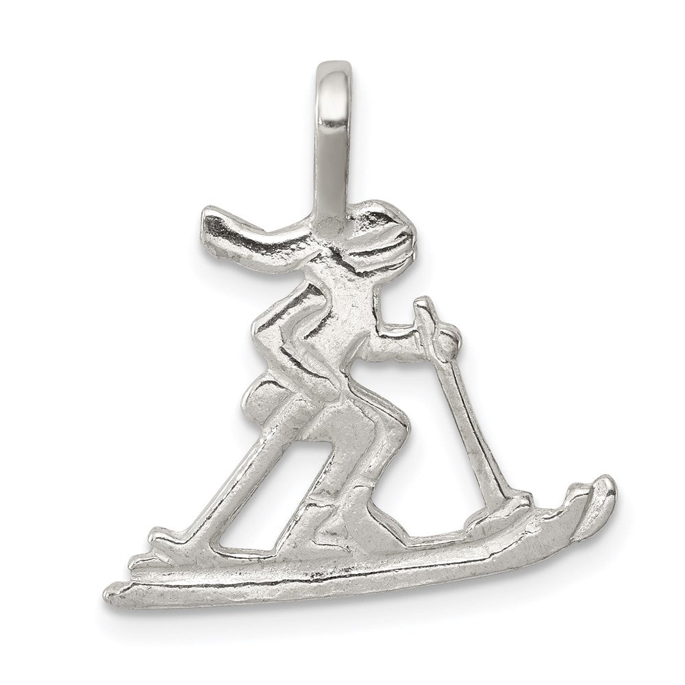 Sterlingsilber Skier Anhänger