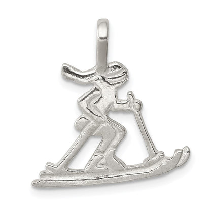 Sterlingsilber Skier Anhänger