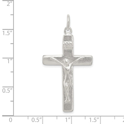 Sterlingsilber Satiniert Inri Kruzifix Anhänger