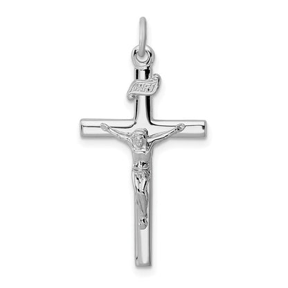 Sterlingsilber Rhodiniert Inri Kruzifix Anhänger