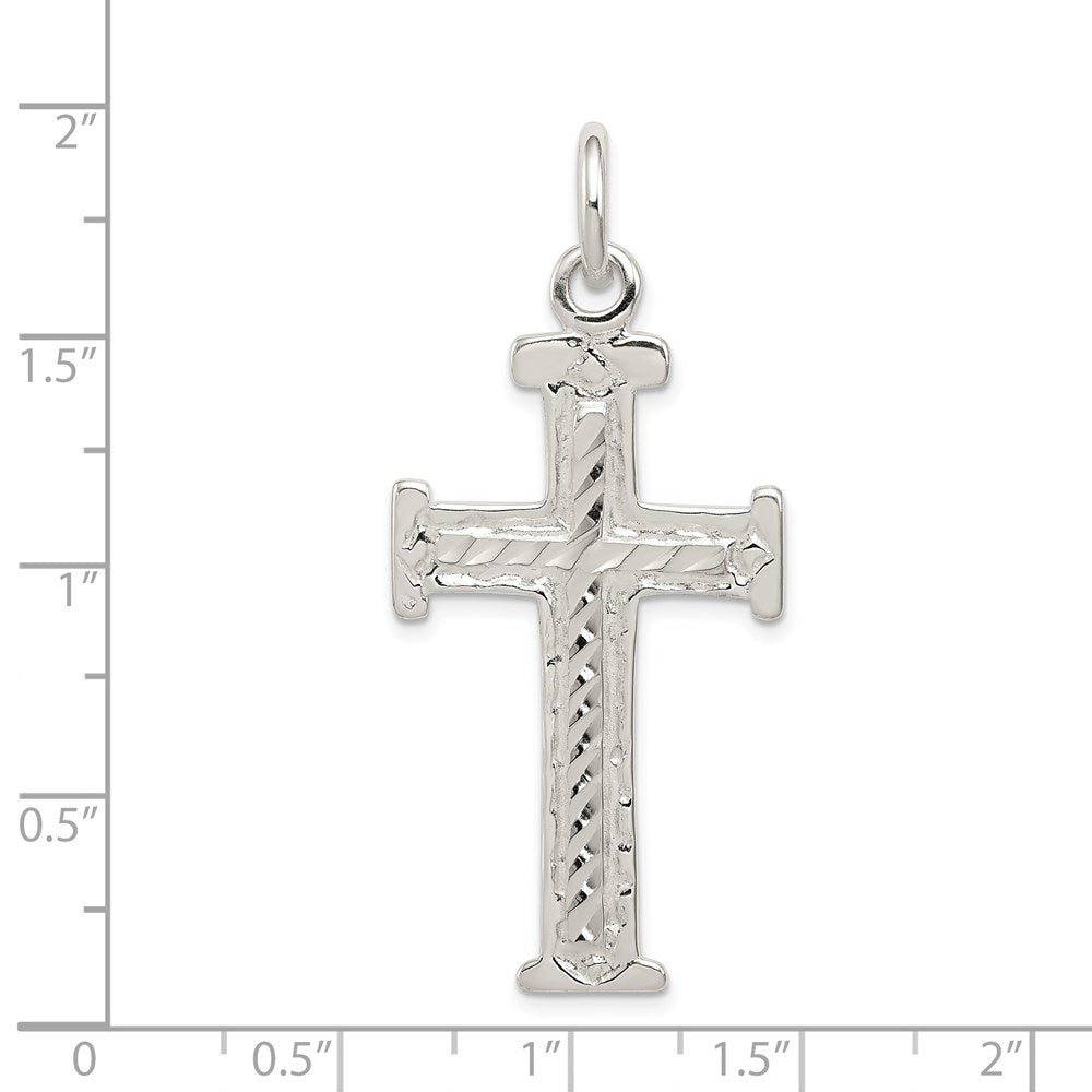 Sterlingsilber Diamantiert Kreuz Anhänger