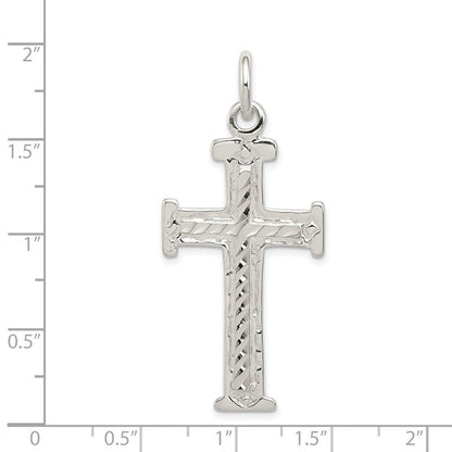 Sterlingsilber Diamantiert Kreuz Anhänger