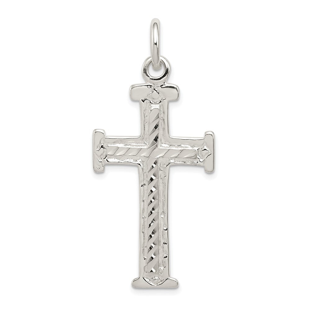 Sterlingsilber Diamantiert Kreuz Anhänger