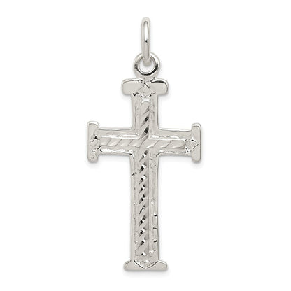 Sterlingsilber Diamantiert Kreuz Anhänger