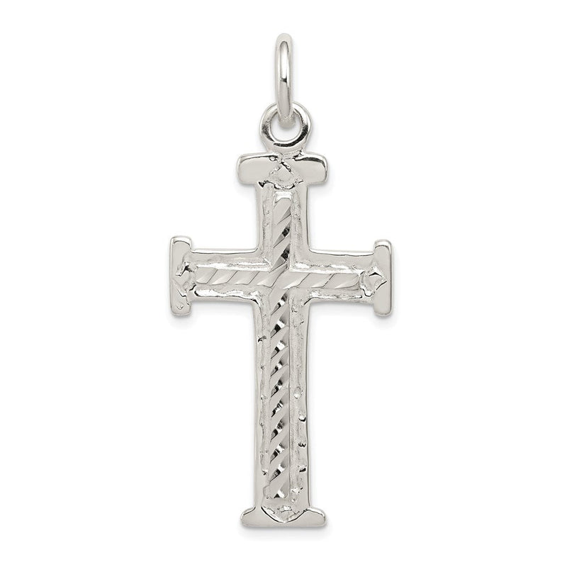 Sterlingsilber Diamantiert Kreuz Anhänger