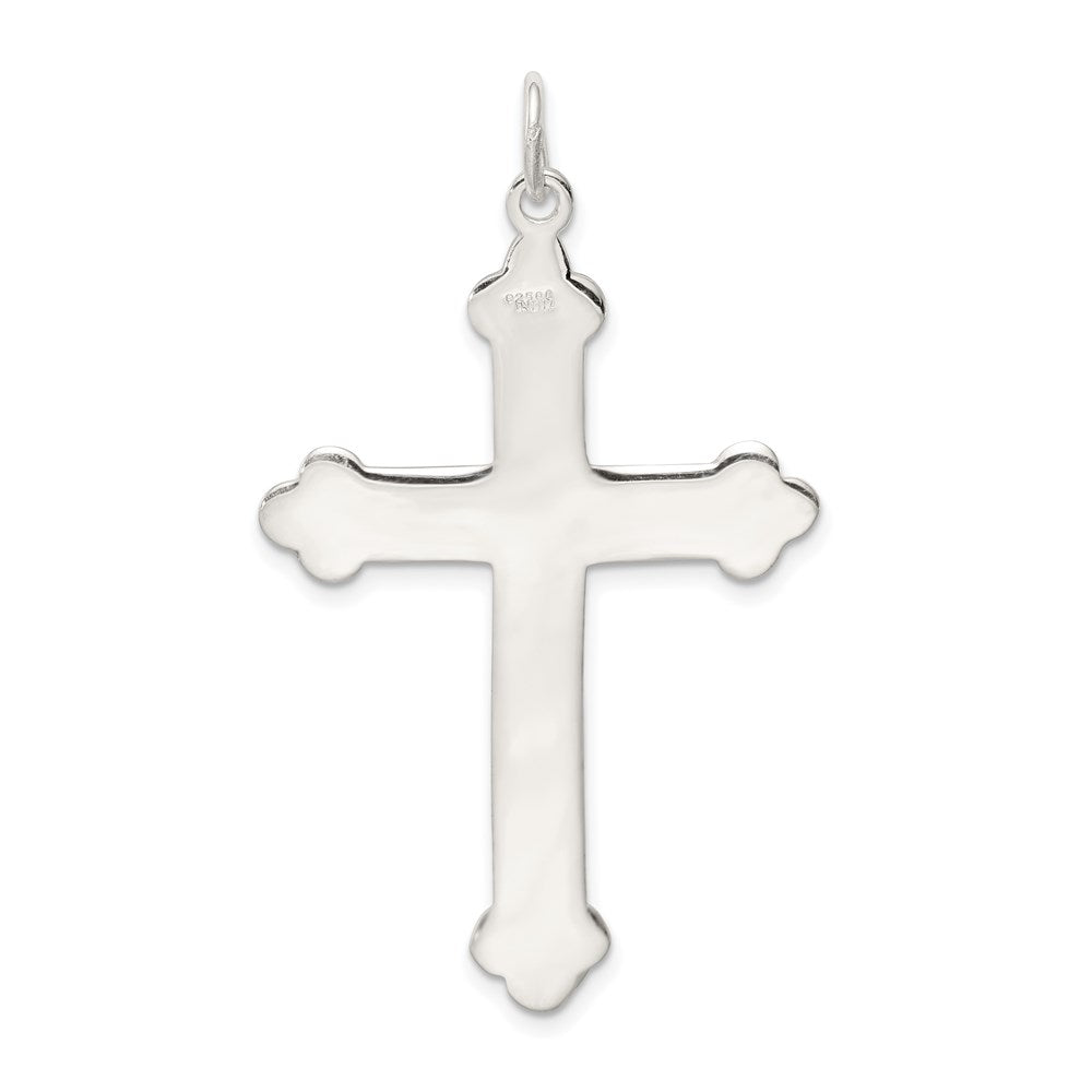 Sterlingsilber Knospend Kreuz Anhänger