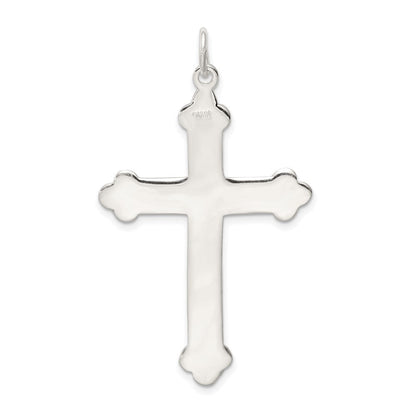 Sterlingsilber Knospend Kreuz Anhänger