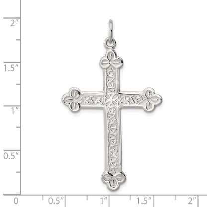 Sterlingsilber Knospend Kreuz Anhänger