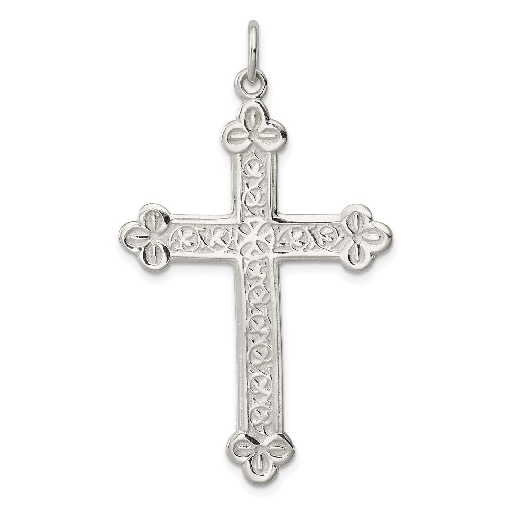 Sterlingsilber Knospend Kreuz Anhänger