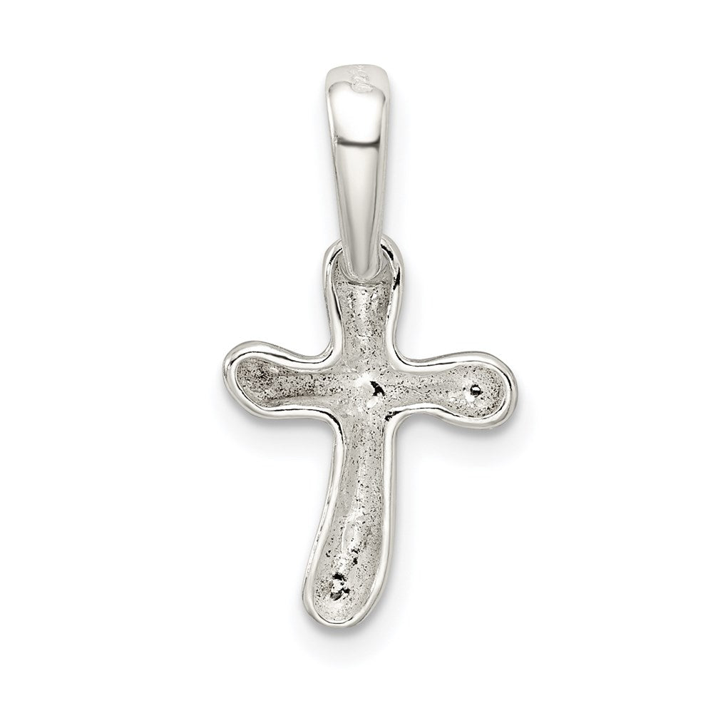 Sterlingsilber Winzig Freeform Kreuz Charm