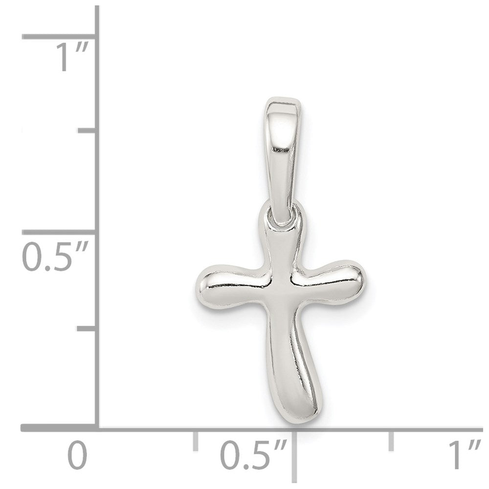 Sterlingsilber Winzig Freeform Kreuz Charm