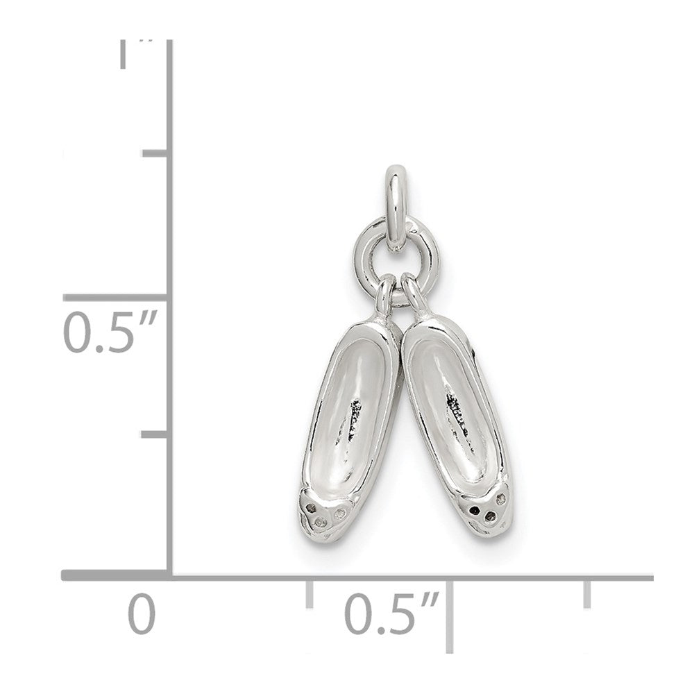 Sterlingsilber Ballett Slippers Charm