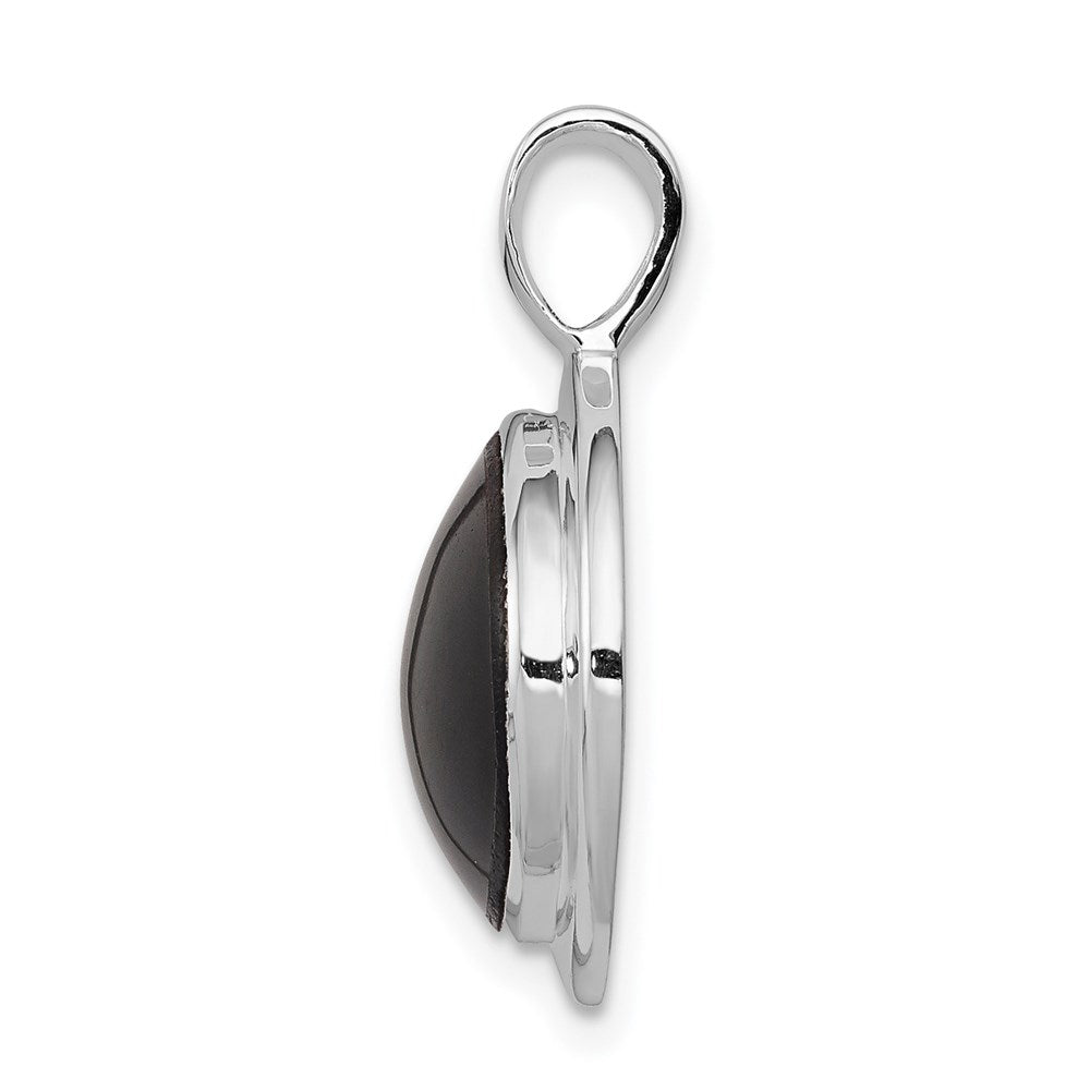 Sterlingsilber Rhodiniert Onyx Anhänger