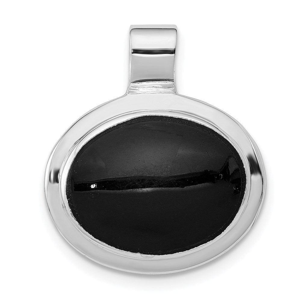 Sterlingsilber Rhodiniert Onyx Anhänger