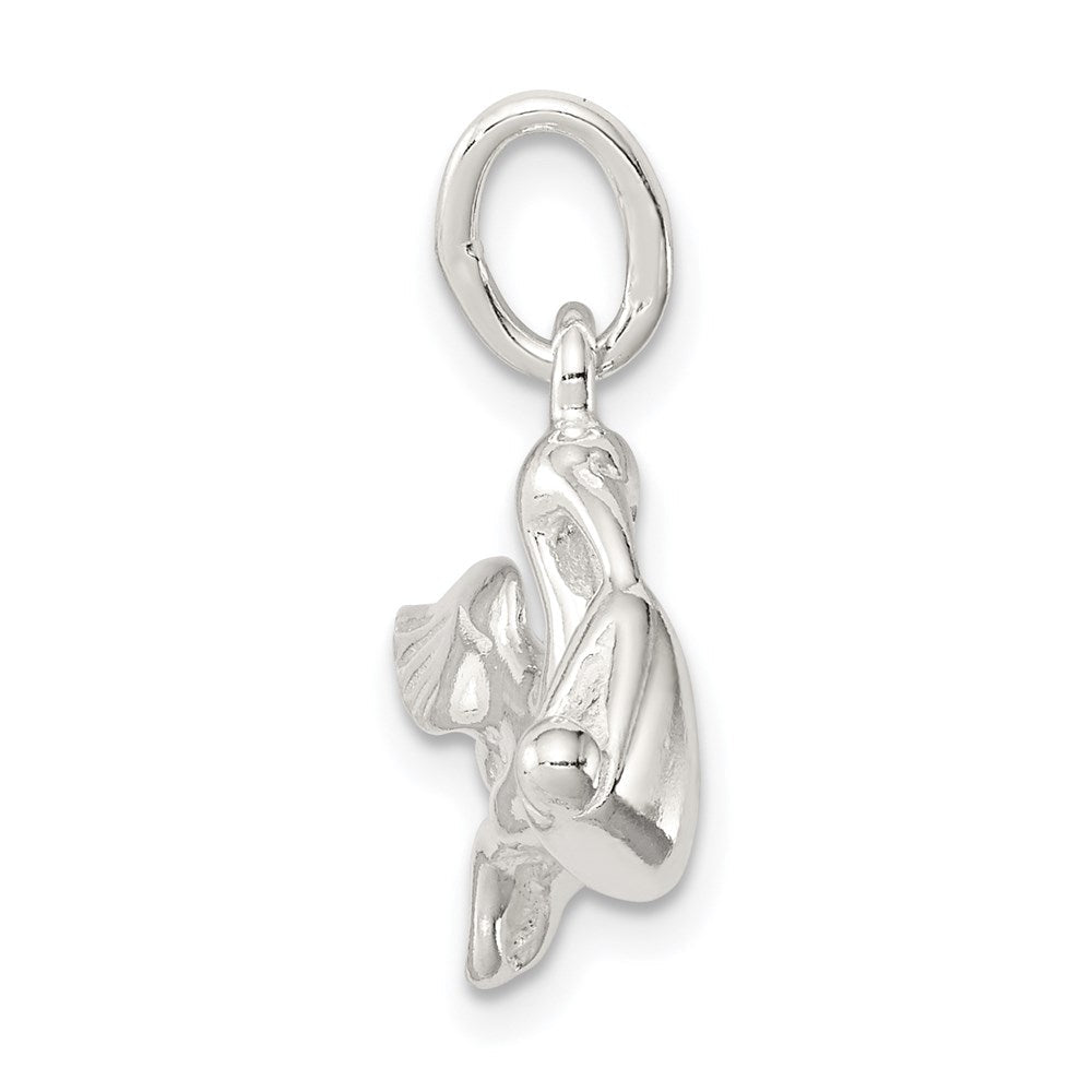 Sterlingsilber Stork mit Baby Charm