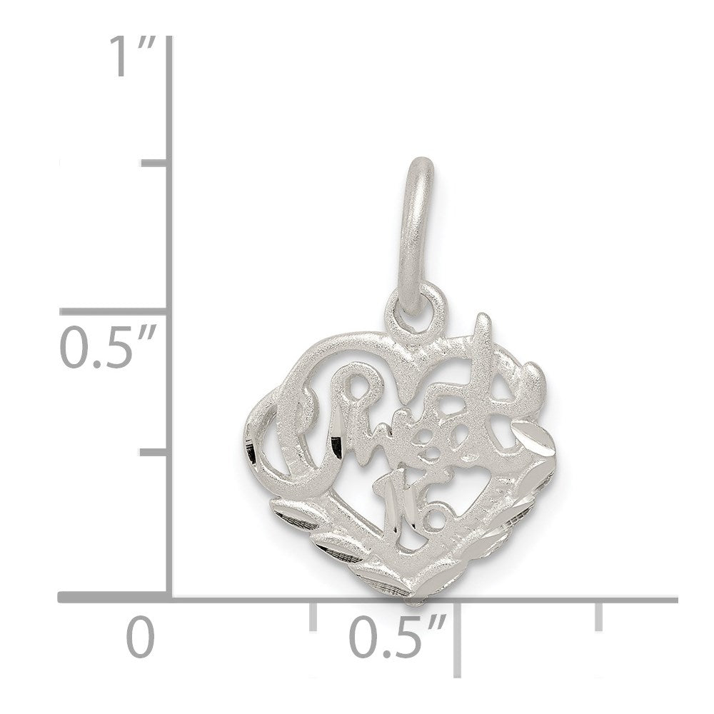 Sterlingsilber Süß 16 Charm