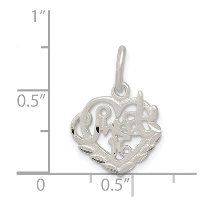 Sterlingsilber Süß 16 Charm