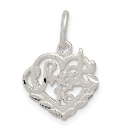 Sterlingsilber Süß 16 Charm