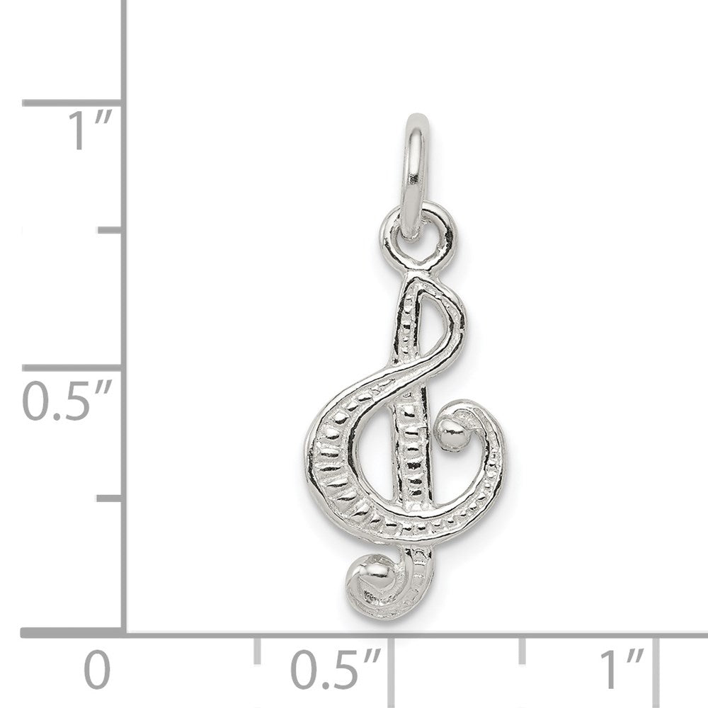 Sterlingsilber Noten Schlüssel Charm