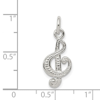Sterlingsilber Noten Schlüssel Charm