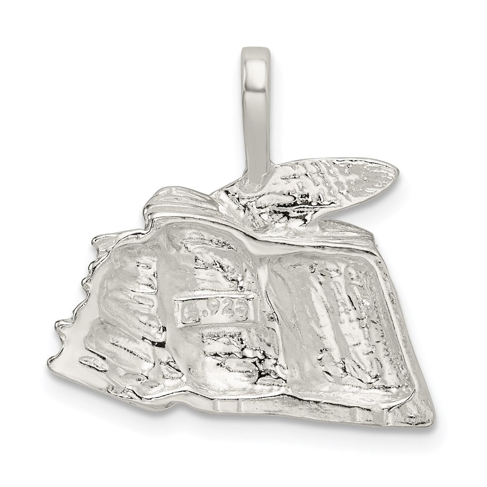 Sterlingsilber Books mit Quill Charm