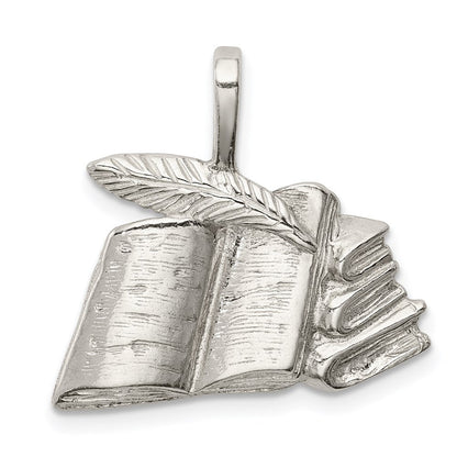Sterlingsilber Books mit Quill Charm