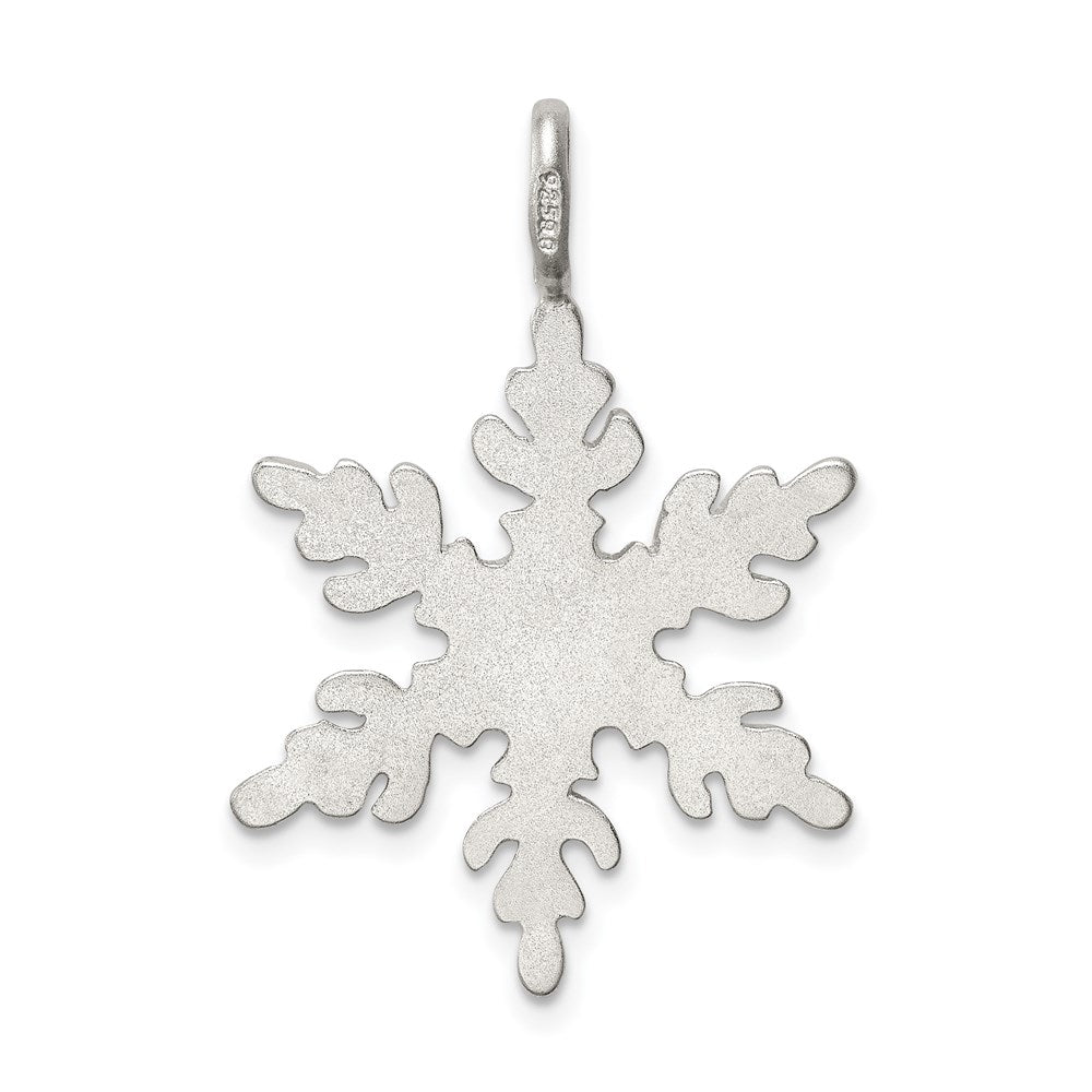 Sterlingsilber Schneeflocke Charm