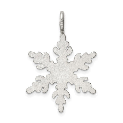 Sterlingsilber Schneeflocke Charm