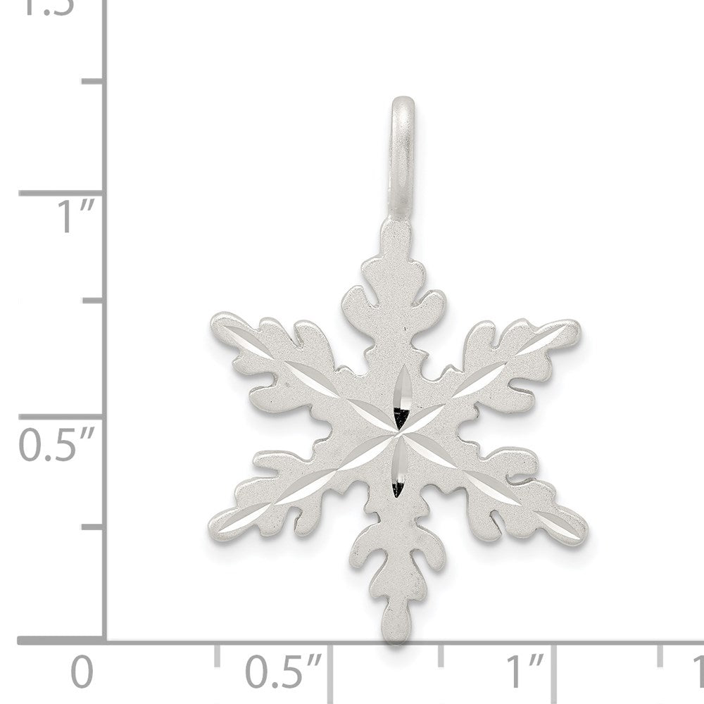 Sterlingsilber Schneeflocke Charm