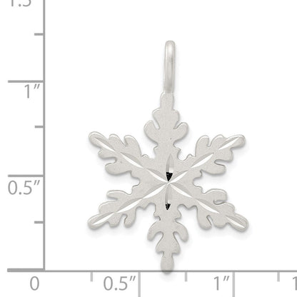 Sterlingsilber Schneeflocke Charm