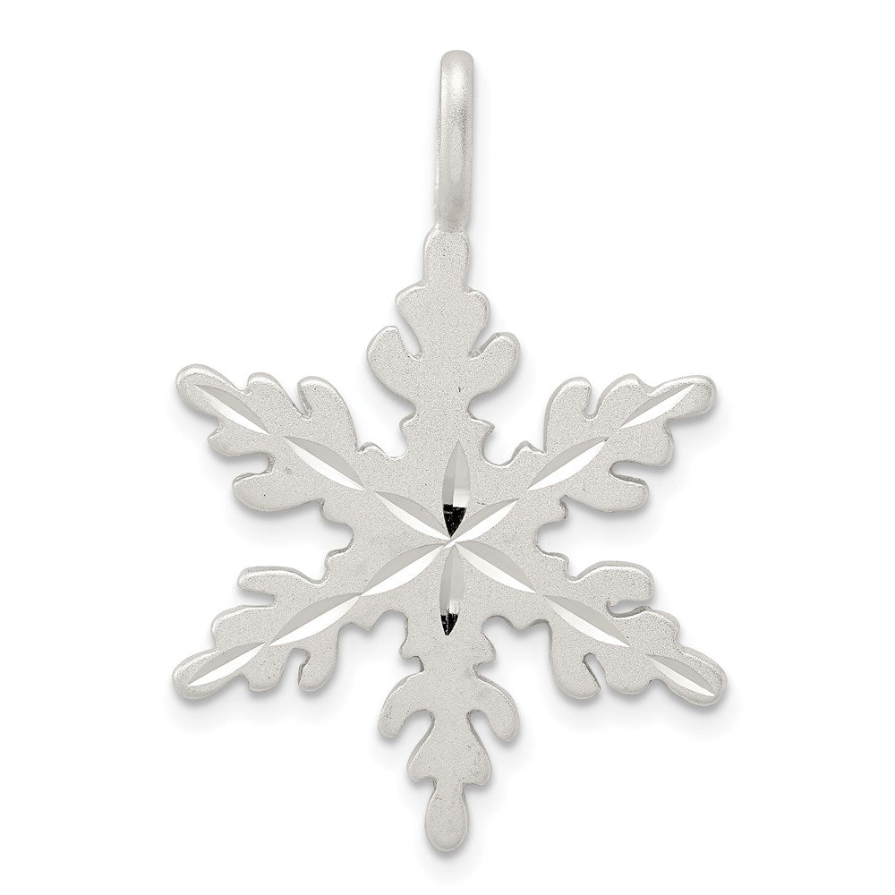 Sterlingsilber Schneeflocke Charm