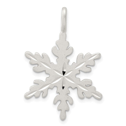 Sterlingsilber Schneeflocke Charm