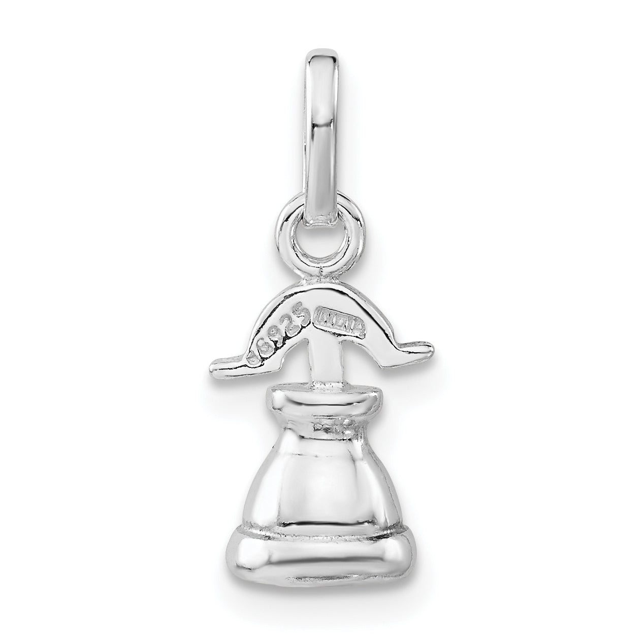 Sterlingsilber 3-d Poliert Liberty Bell Charm