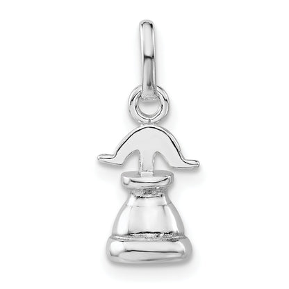 Sterlingsilber 3-d Poliert Liberty Bell Charm