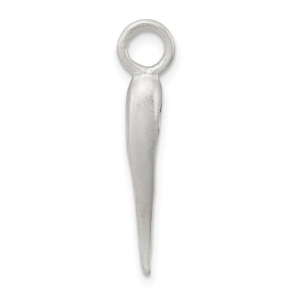Sterlingsilber Satiniert Italienisch Horn Charm