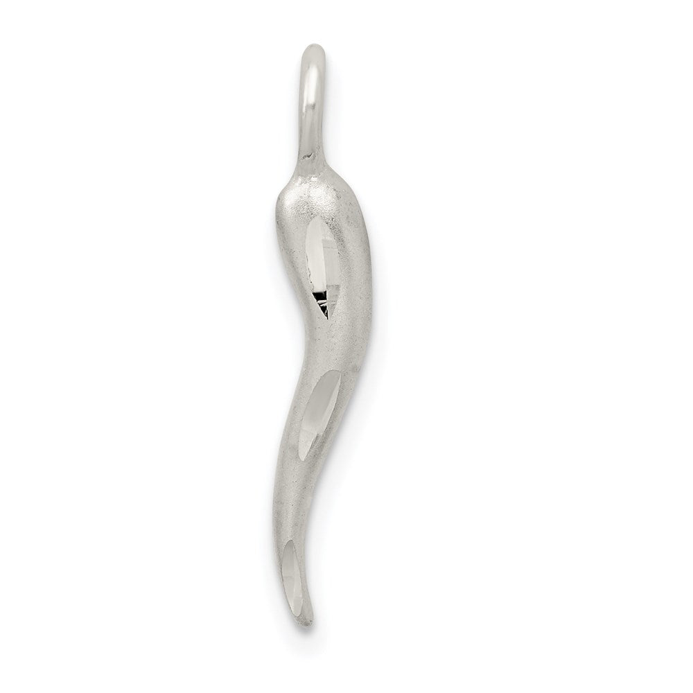 Sterlingsilber Satiniert Italienisch Horn Charm