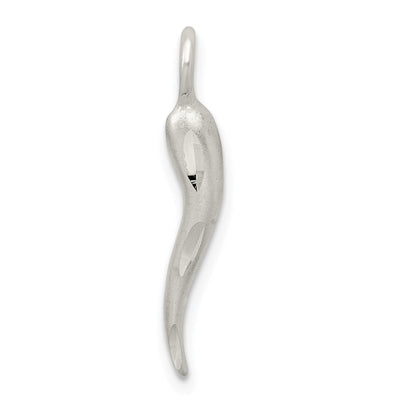 Sterlingsilber Satiniert Italienisch Horn Charm