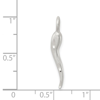 Sterlingsilber Satiniert Italienisch Horn Charm
