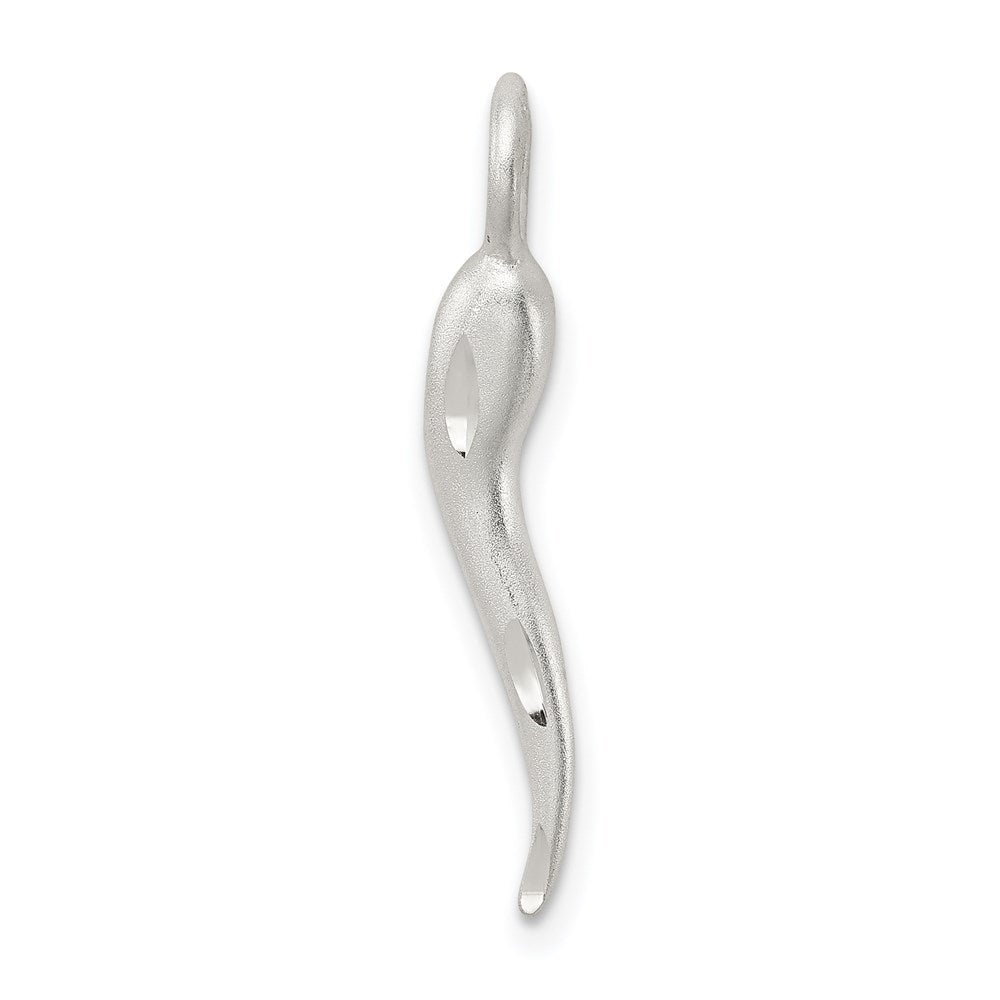 Sterlingsilber Satiniert Italienisch Horn Charm