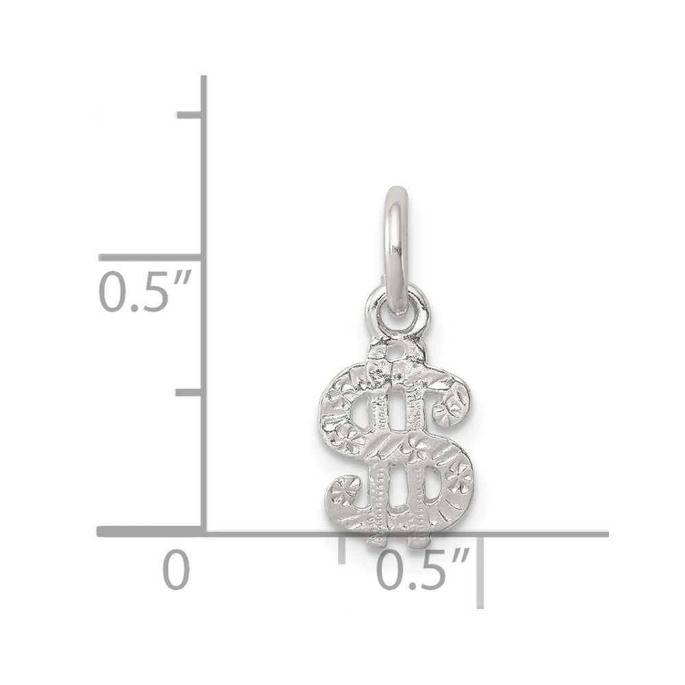 Sterlingsilber Dollar Zeichen Charm
