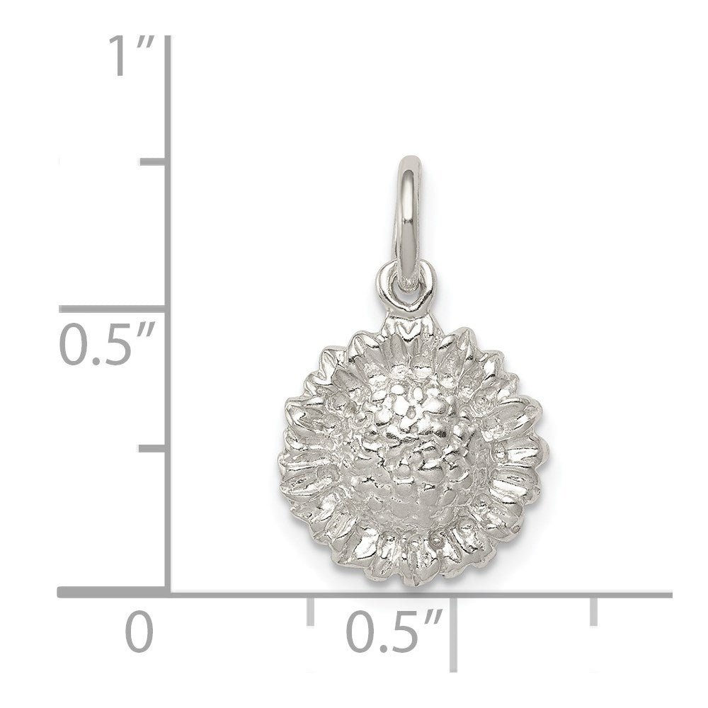 Sterlingsilber Sonnenblume Charm