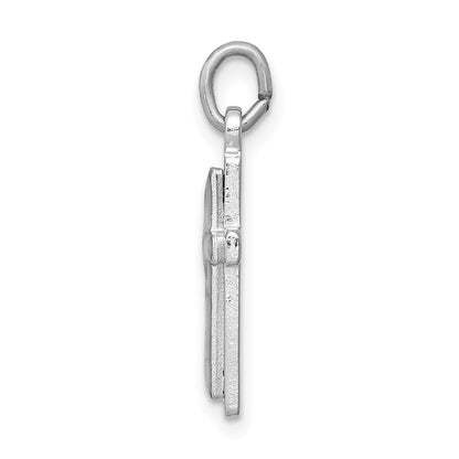 Sterlingsilber Rhodiniert Emailliert Kreuz Charm