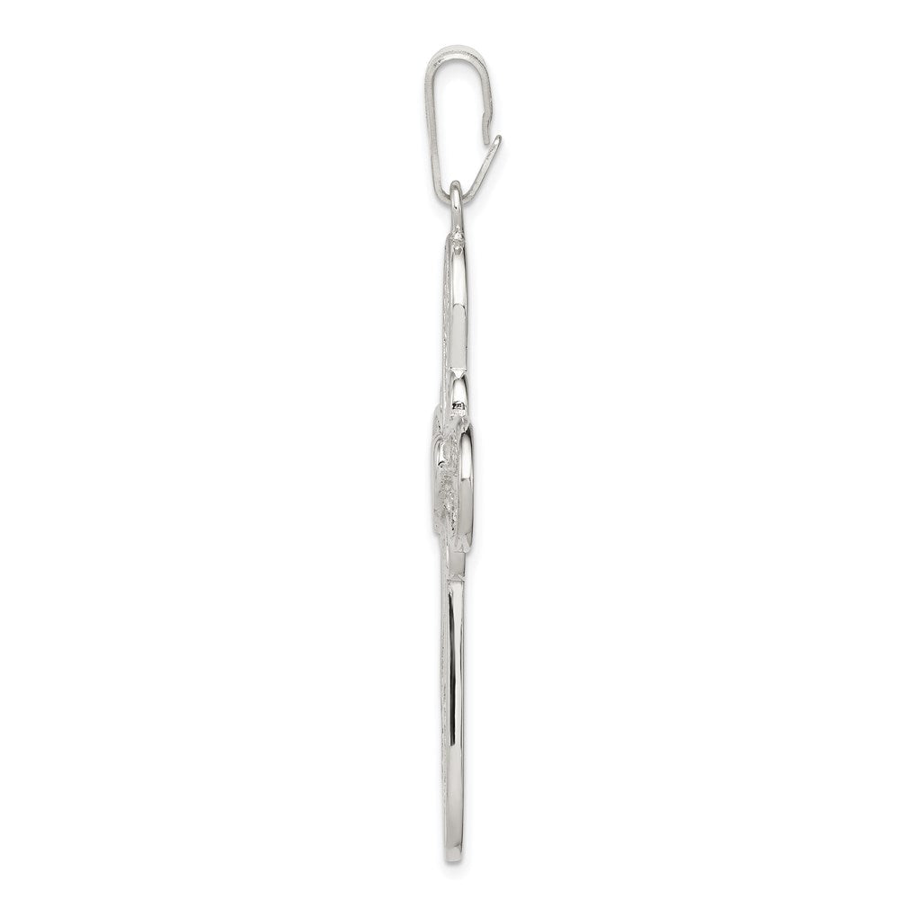 Sterlingsilber Herz Kreuz Anhänger