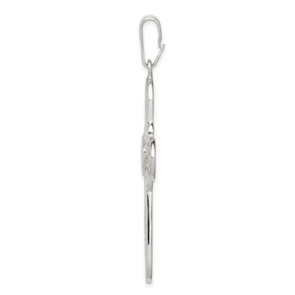 Sterlingsilber Herz Kreuz Anhänger