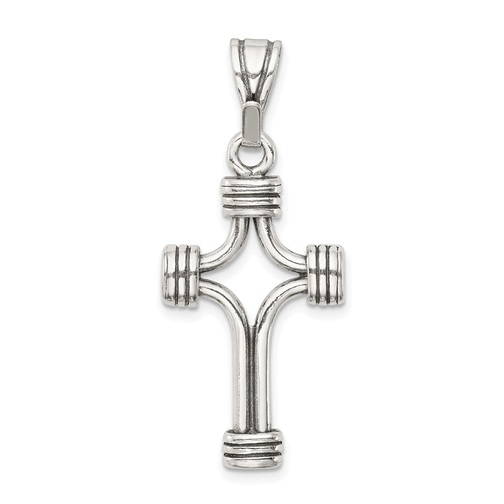 Sterlingsilber Antikisiert Kreuz Anhänger