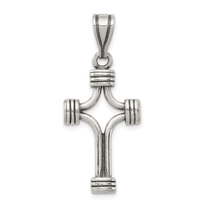 Sterlingsilber Antikisiert Kreuz Anhänger